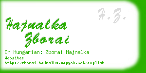 hajnalka zborai business card